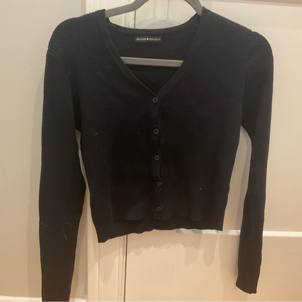 Brandy Melville Cardigan Sweater Navy Blue One Size